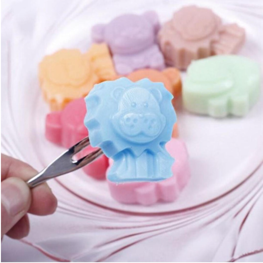 Safari animals mould jelly ice cube chocolate silicone mold lion hippo koala bear