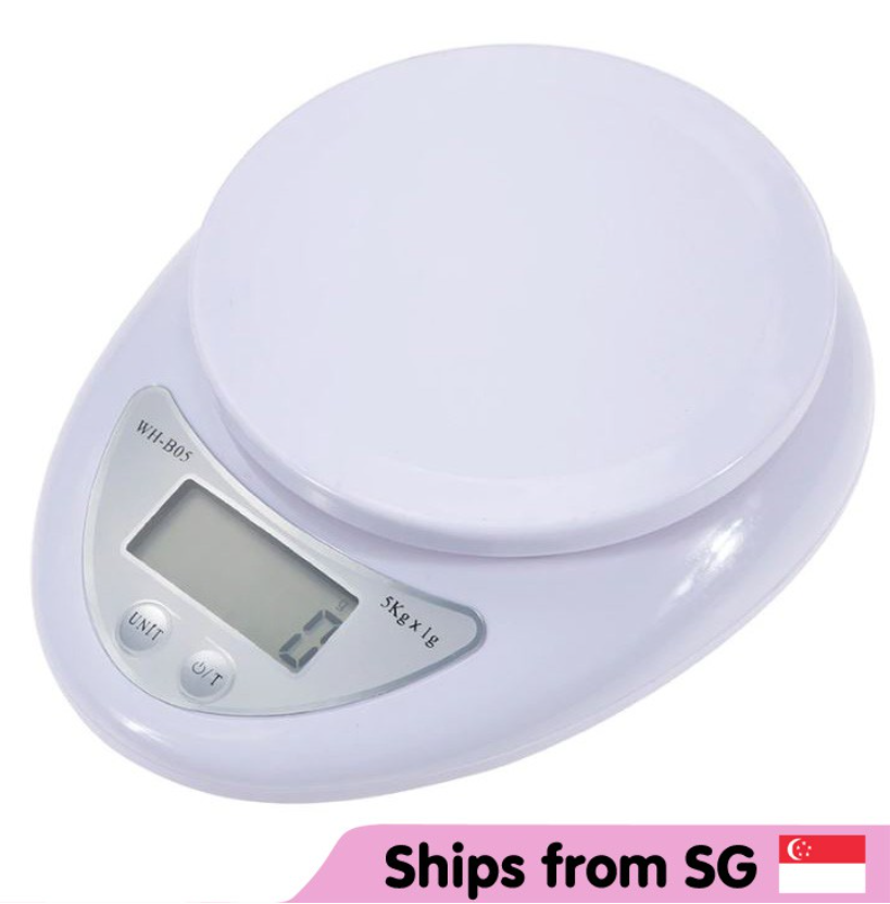 Digital kitchen weighing scale machine up to 5kg corrects to 1g