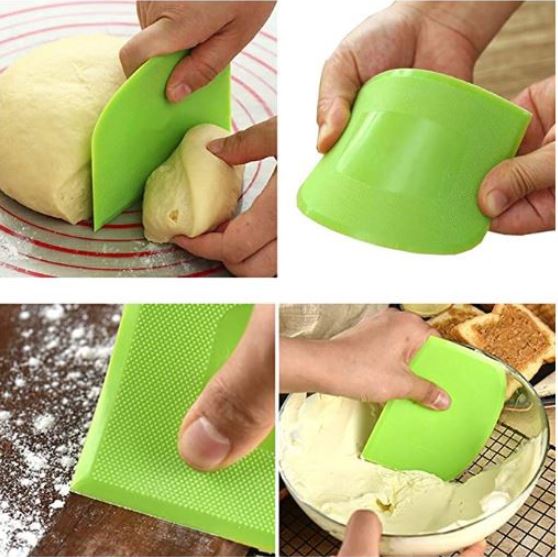 Flexi/Dough Scraper Bowl Scraper Dough Cutter Plastic Bench Scraper Ball spherical cake smoother