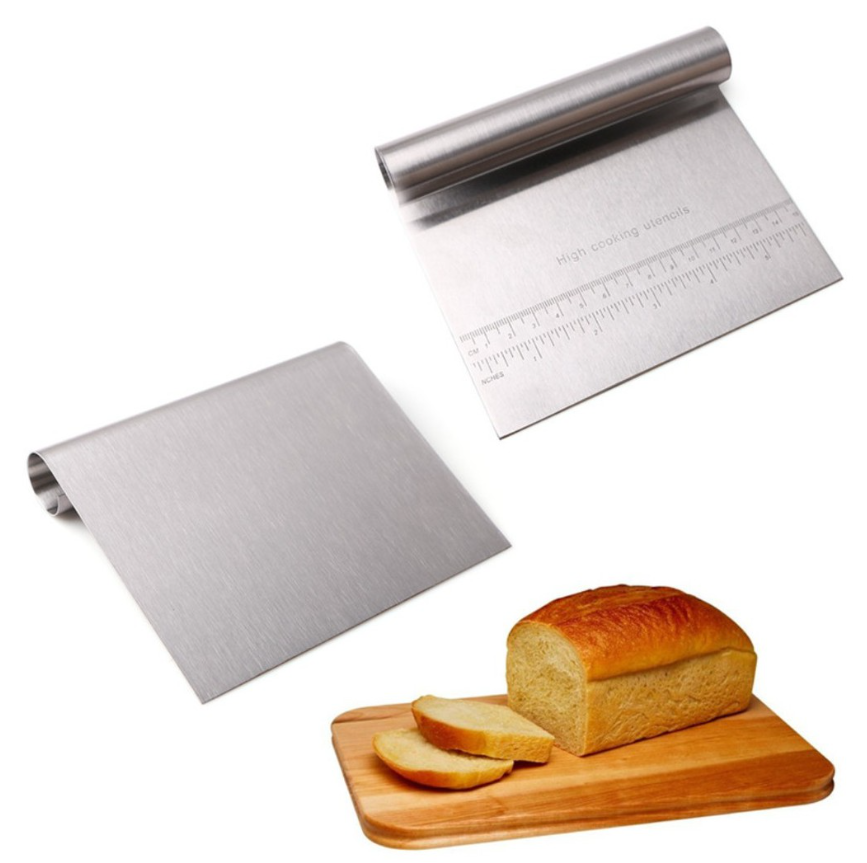 Metal scraper buttercream smoother dough cutter divider baking tool
