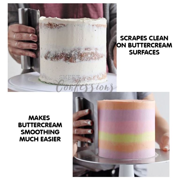 Tall buttercream smoother metal scraper high buttercream smoothing tool leveler