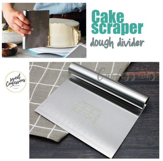 Metal scraper buttercream smoother dough cutter divider baking tool