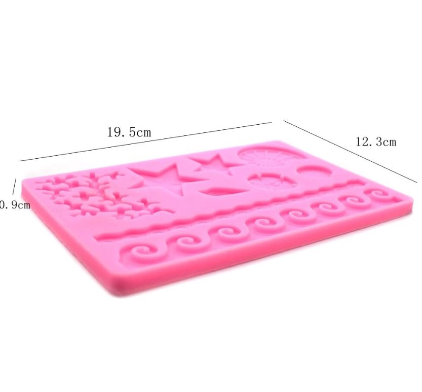Seashell sea coral little mermaid tail starfish wave fondant silicone mould cake decorating silicon mold
