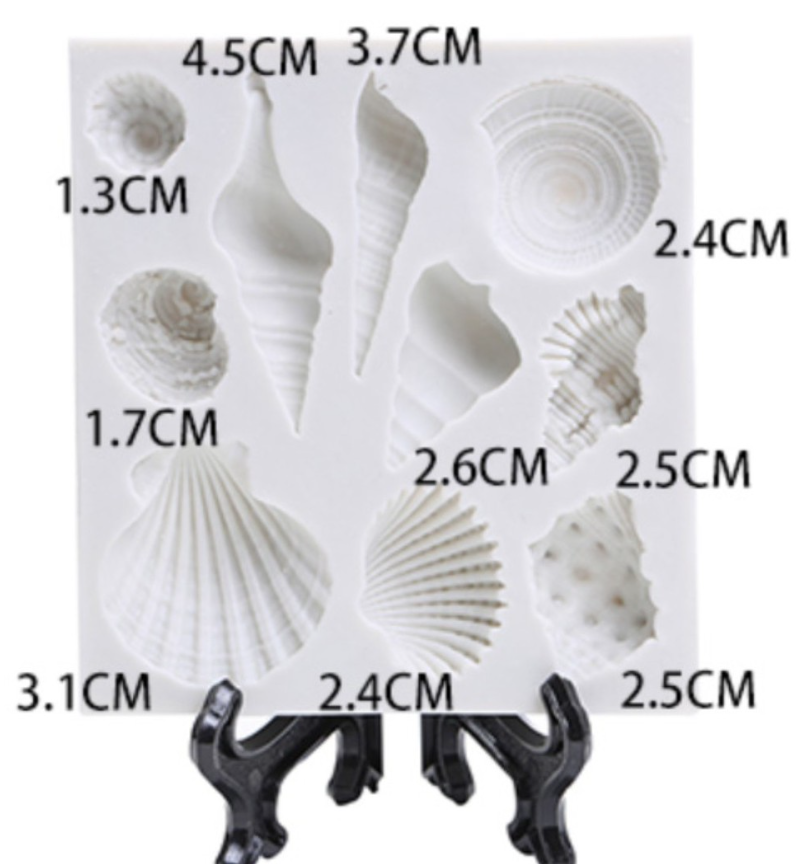 Seashell mermaid ocean aquatic theme silicone fondant mould mold sweet confessions