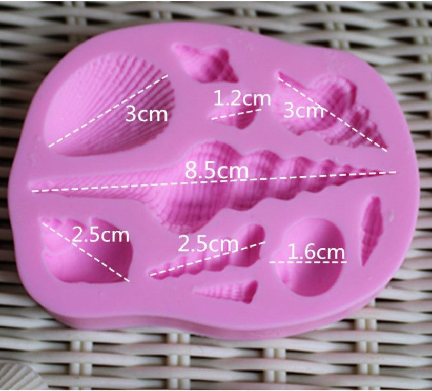 Seashell starfish fondant mould cake decorating silicone mold jelly art