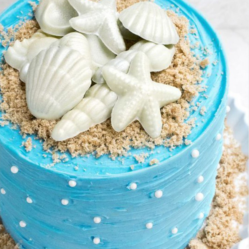 Seashell mermaid ocean aquatic theme silicone fondant mould mold sweet confessions