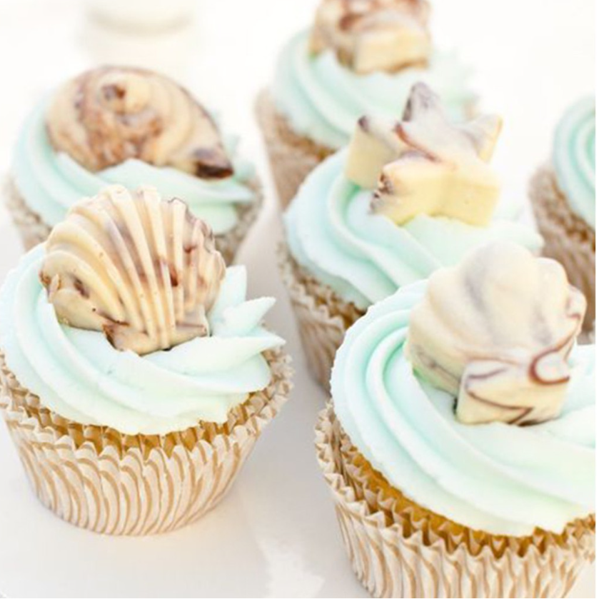Seashell mermaid ocean aquatic theme silicone fondant mould mold sweet confessions