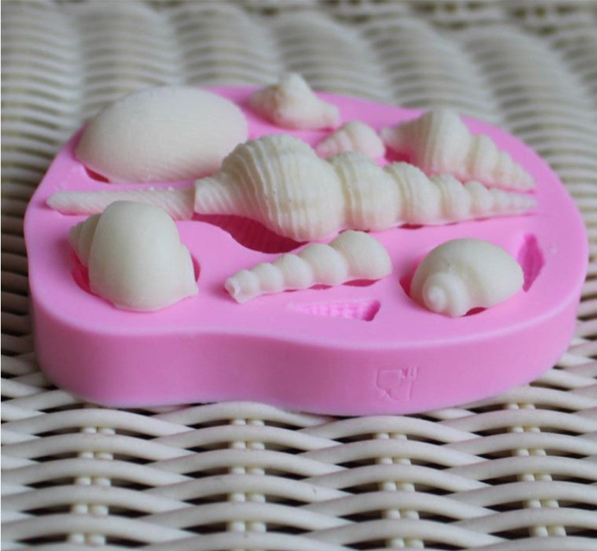 Seashell starfish fondant mould cake decorating silicone mold jelly art