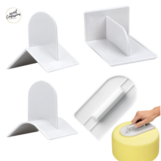 1pc / 4pc set Fondant smoother round edged cake decorating tool