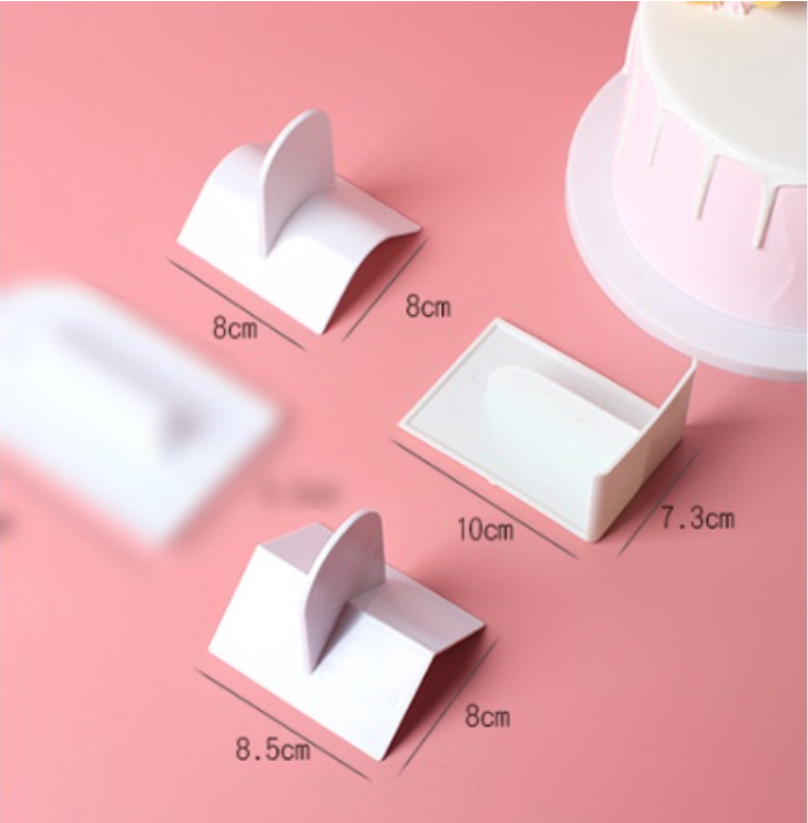 1pc / 4pc set Fondant smoother round edged cake decorating tool