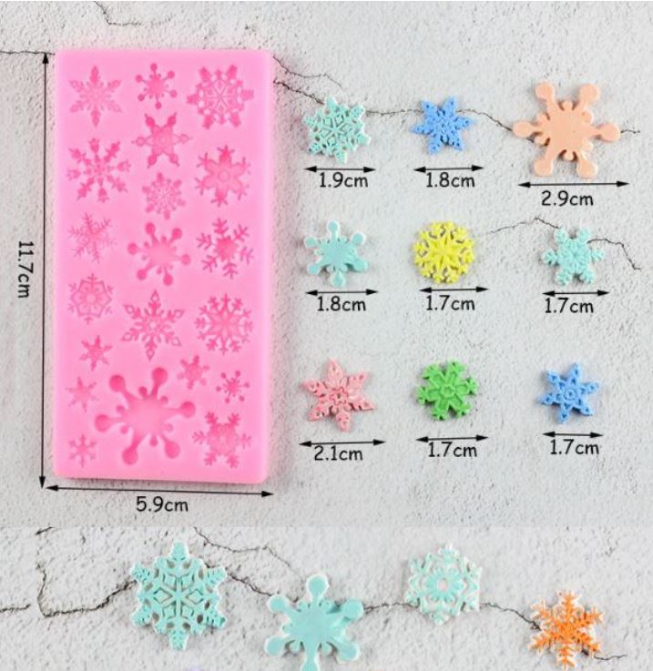 Snowflake silicone mould frozen cake decorating christmas silicon mold