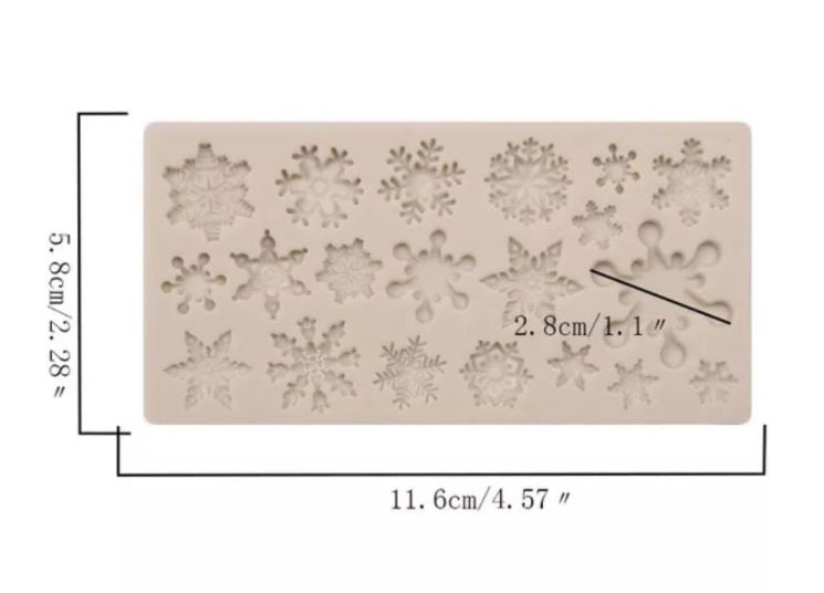 Snowflake silicone mould frozen cake decorating christmas silicon mold