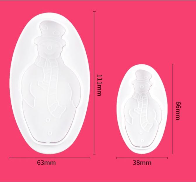 2pcs snow man plunger cutters cake decorating christmas cutter xmas snowman