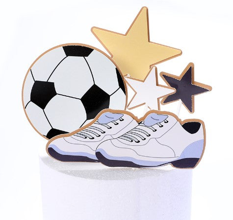 Soccer cake toppers or football cake topper decoration for cupcake