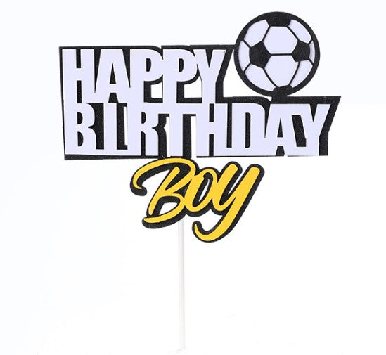 Soccer cake toppers or football cake topper decoration for cupcake