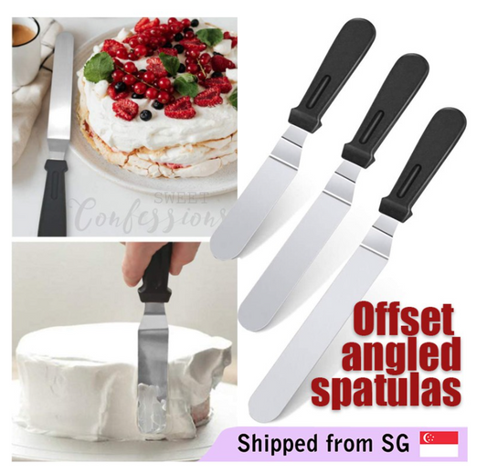 πΈπ¬3pcs / 7pcs LONG offset spatula angled smoother palette knife stainless steel buttercream spreader