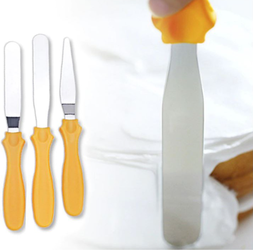 3pcs set Palette knife set - Angled spatula buttercream scraper smoother leveler cake decorating tool spatula