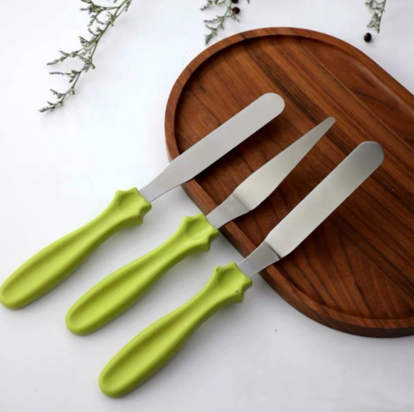 3pcs set Palette knife set - Angled spatula buttercream scraper smoother leveler cake decorating tool spatula