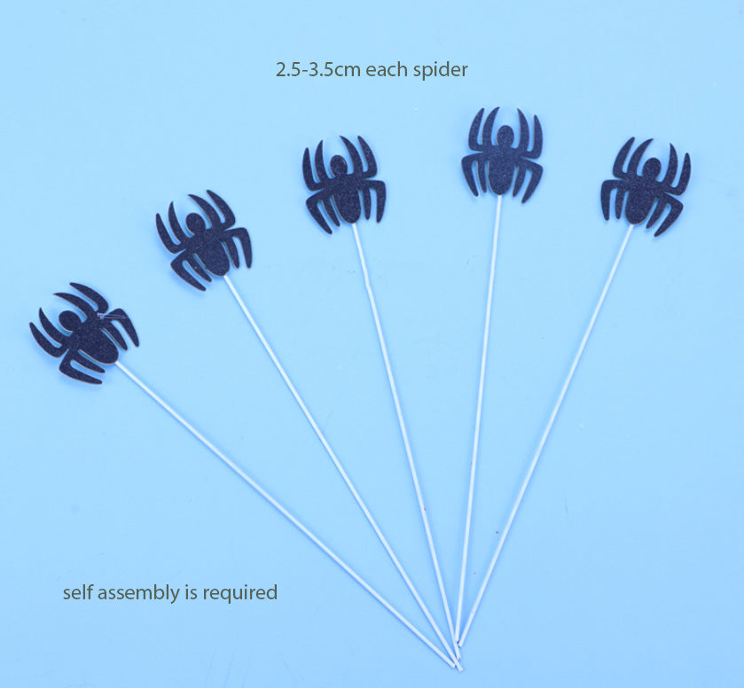 7pcs Spiderman marvel avengers figures for decorating kids birthday cake topper spider black web topper