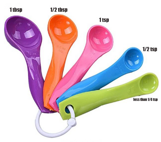 5pcs measuring spoons set teaspoons tablespoon baking measurement