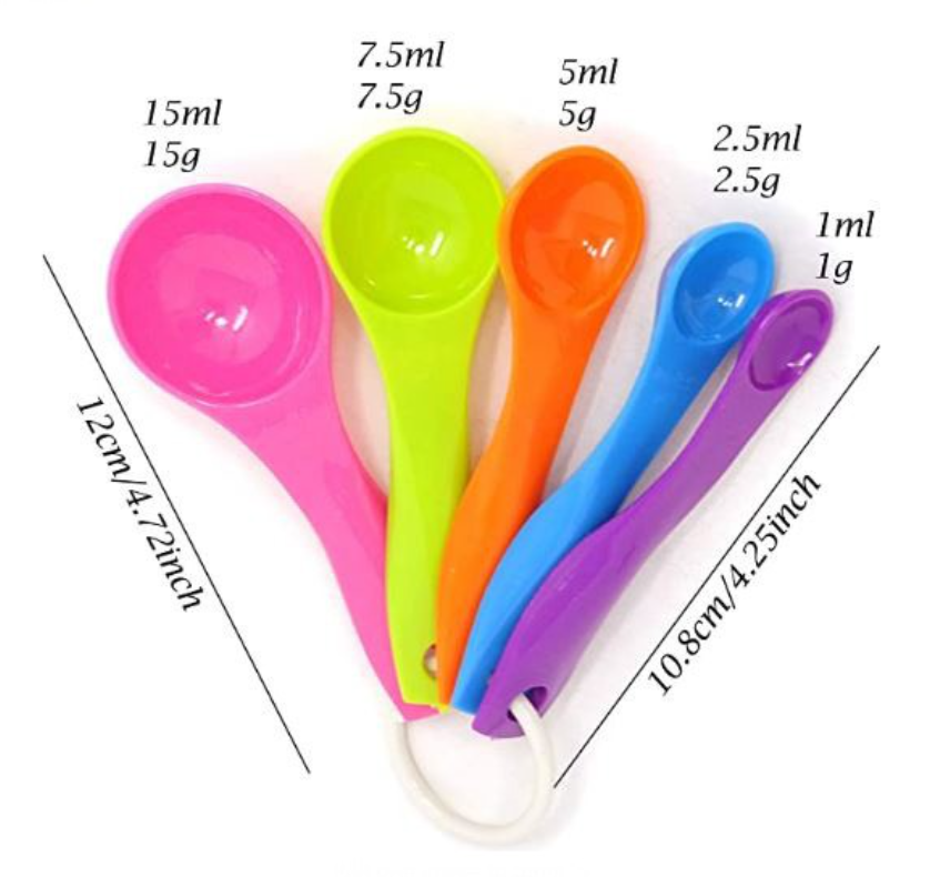 5pcs measuring spoons set teaspoons tablespoon baking measurement