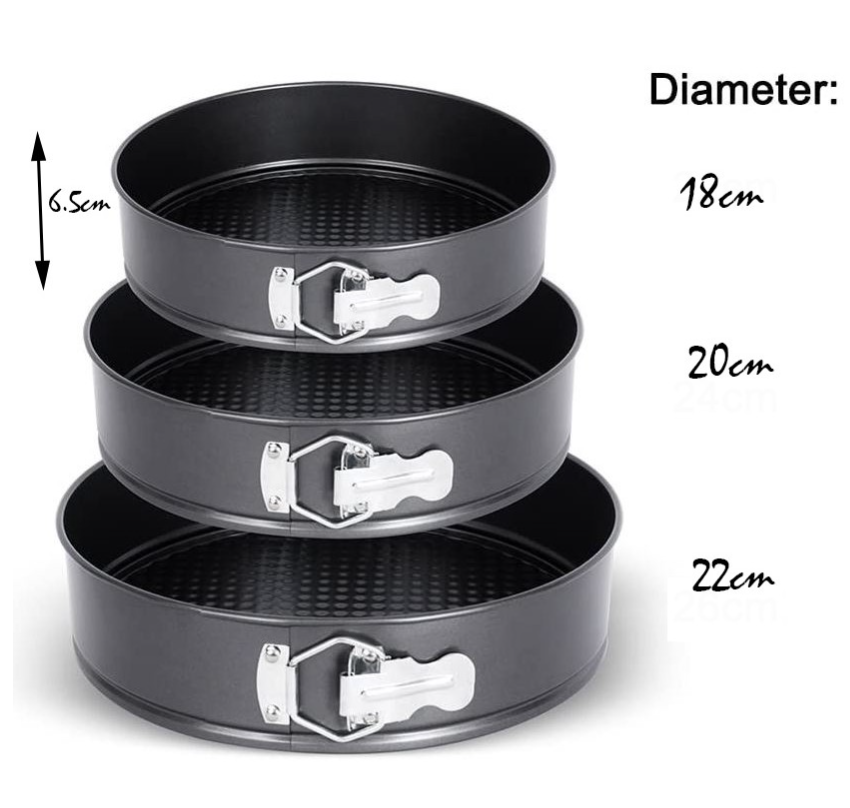 ๐ธ๐ฌ๐ธ๐ฌ 4 " / 6" / 8" springform pan cake pas set round cake baking tin 8 inch cake pan 7 inch cake pan