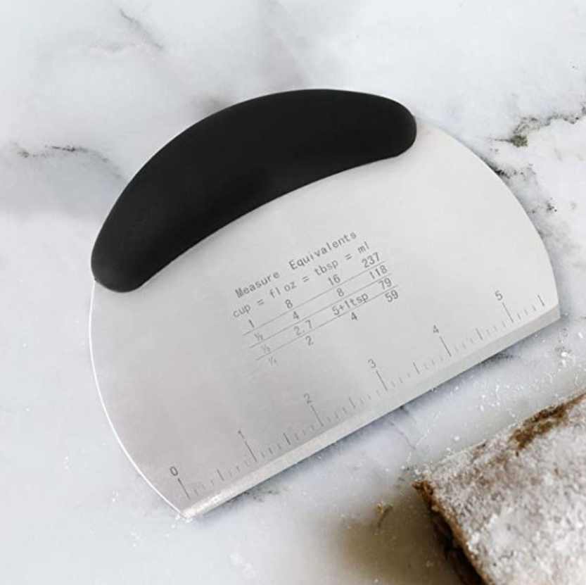 Stainless Steel Bench Scraper Dough Scraper, Dough Cutter & Pastry Scraper