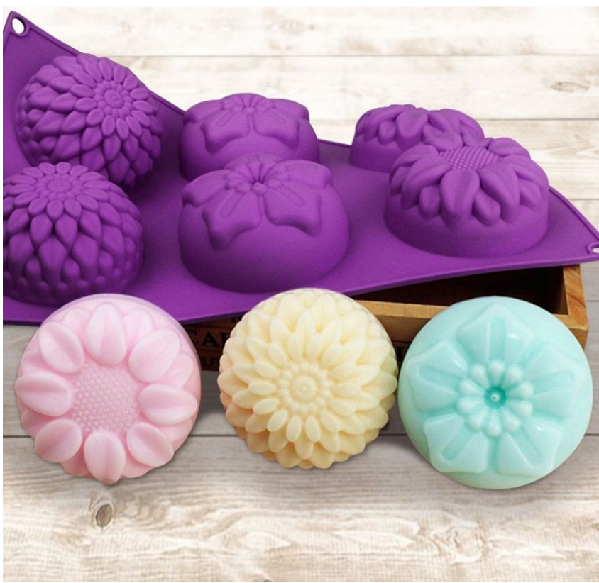 6 cavity Sunflower mooncake mould gerbera flower jelly mold