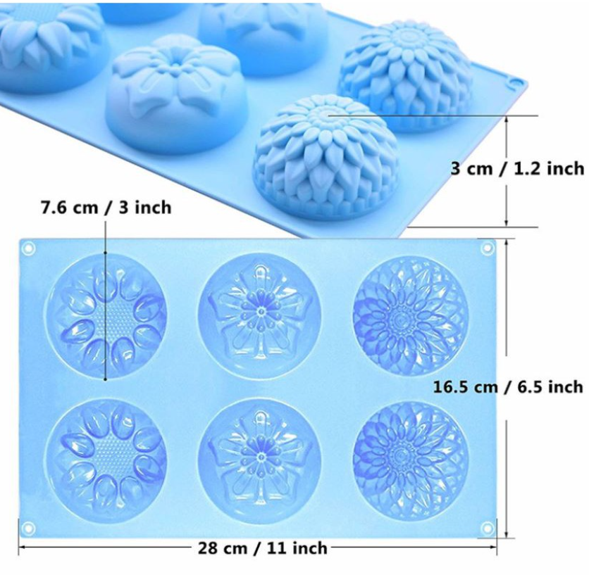 6 cavity Sunflower mooncake mould gerbera flower jelly mold