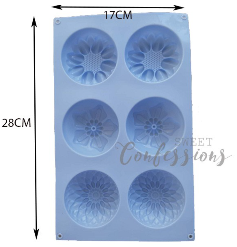 6 cavity Sunflower mooncake mould gerbera flower jelly mold