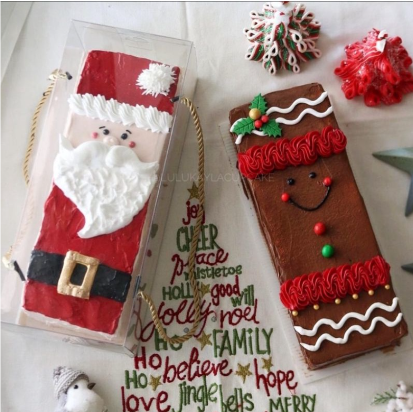 27cm Swiss roll box xmas log cake tart box clear transparent box for roll cakes long cake boxes christmas