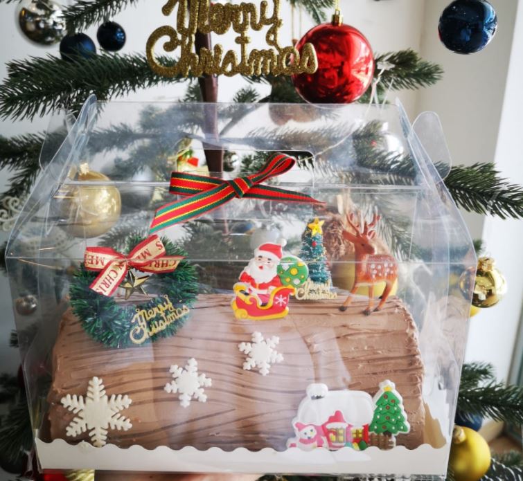 Swiss roll box - long cake packaging box roll cake transparent box log cake boxes