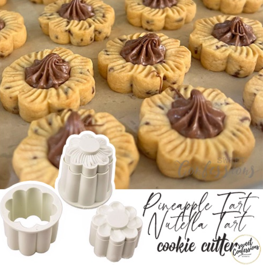 🇸🇬🇸🇬 Cookie cutter - nutella tarts pineapple tart presser open pineapple tart cutter blossom flower mould