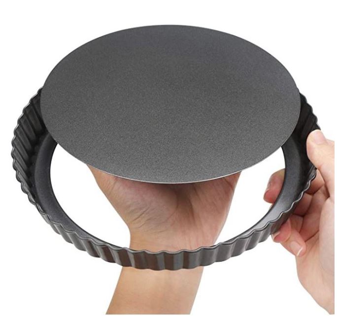 8 / 10 / 12 inch tart pan removable pie base mould round fruit flan pan