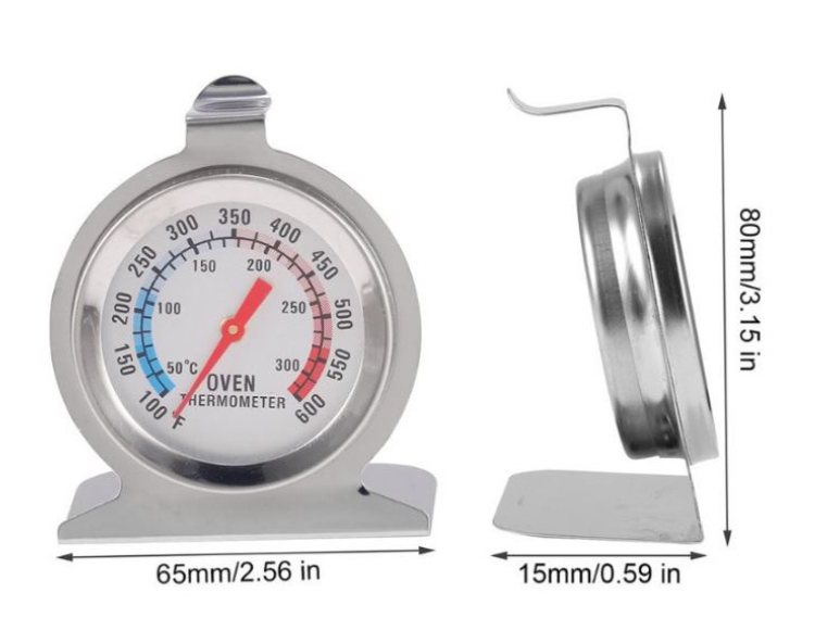 High temperature oven thermometer stainless steel temperature measurement gauge