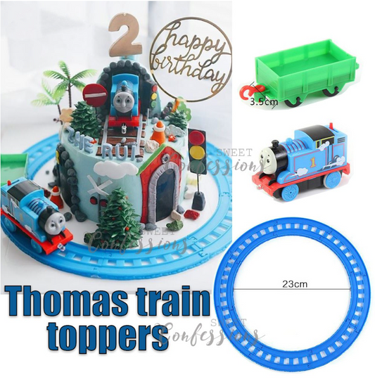 Moving Thomas and train tracks & train cake topper - make your own cake and fit up the tracks and train