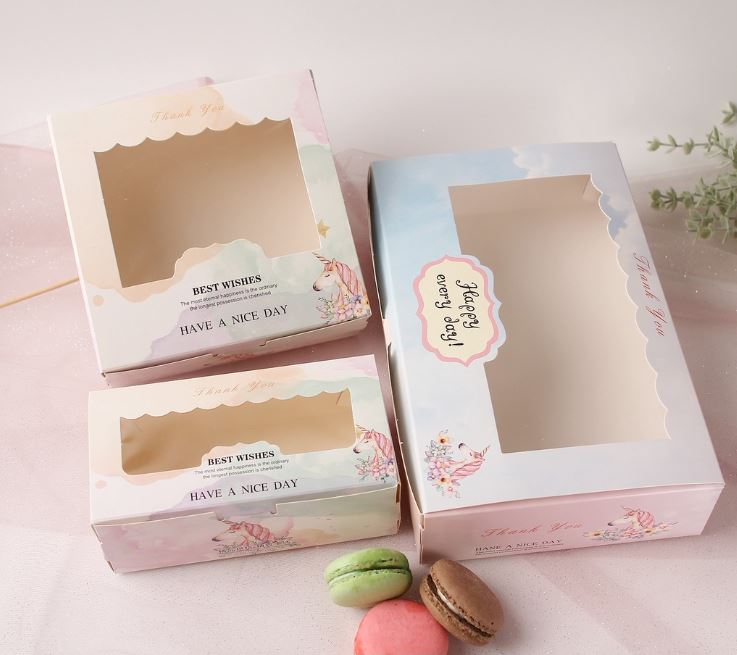 Mooncake box / Cake box/ cupcake/ Brownie / cream puff packaging box cake pastry packing box