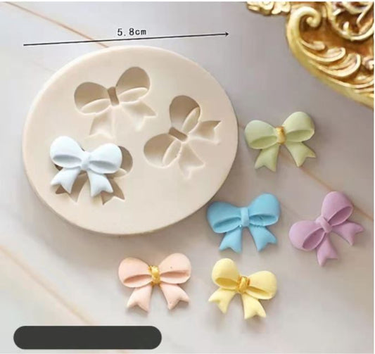 Tiny Ribbon bow silicone mould for cake decorating fondant silicon mold