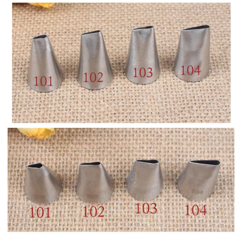 104 103 piping tip rose petal nozzle Korean buttercream flowers piping nozzle 101 102 tip 124
