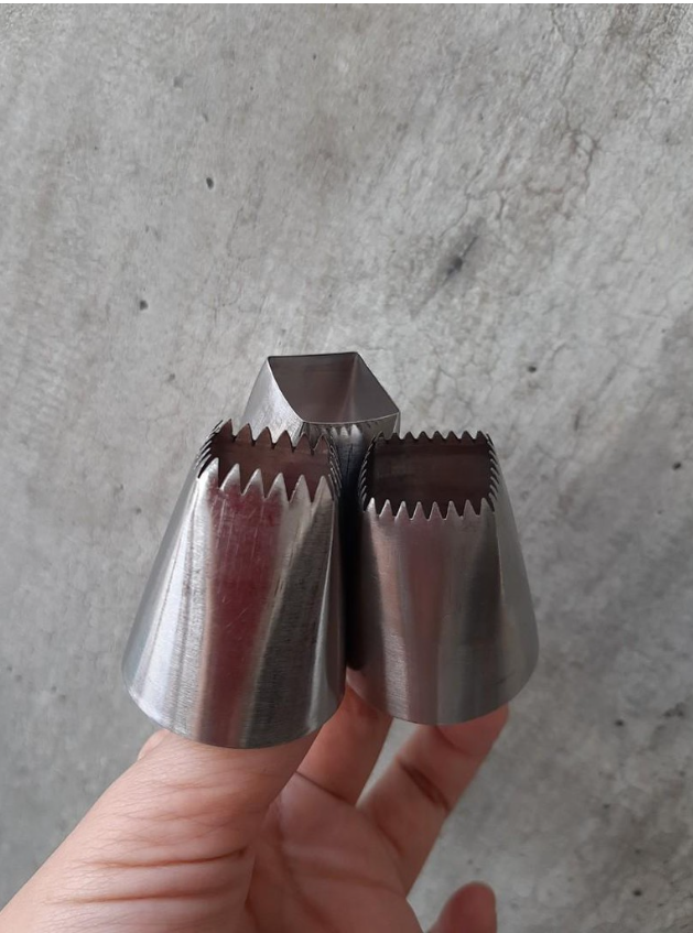 3pcs square russian open star tip buttercream piping tip nozzle