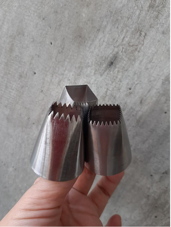 3pcs square russian open star tip buttercream piping tip nozzle