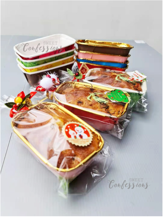 10pcs Gold foil loaf baking tray paper baking cups liners greaseproof mould mini cake pan