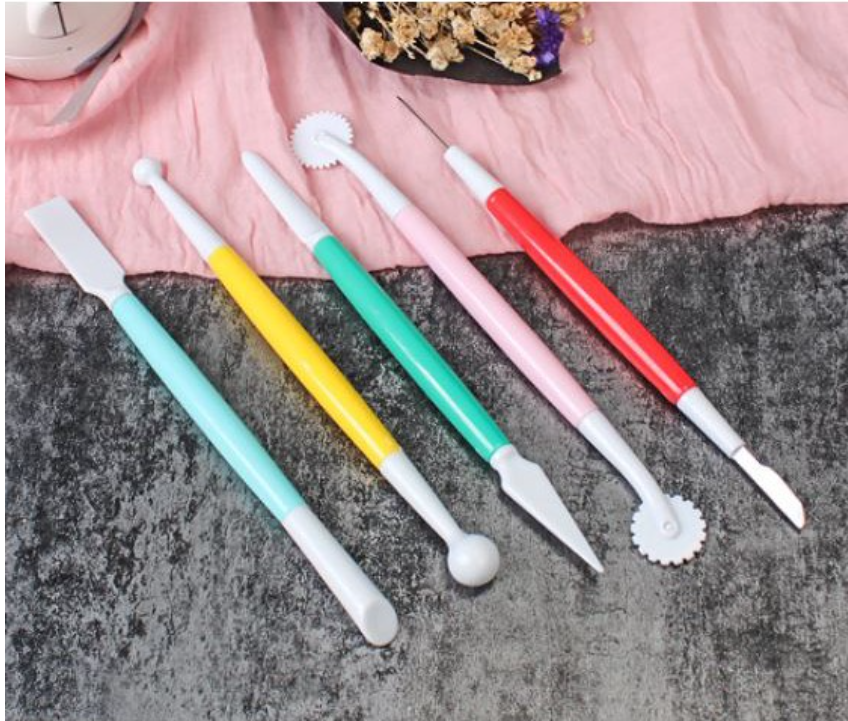 Fondant modelling tools carving knife set starter tool set needle prick
