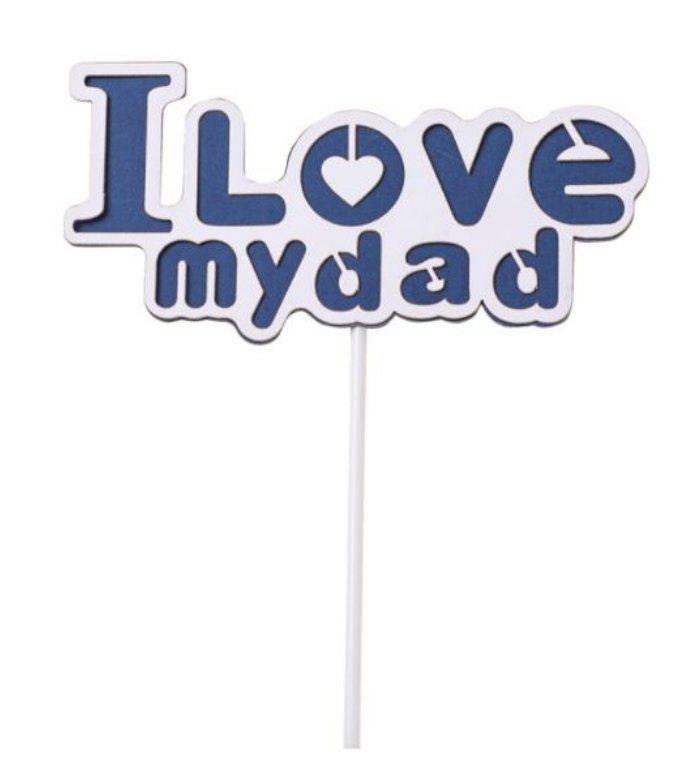 i love my mum dad mother's day father's day birthday cake topper