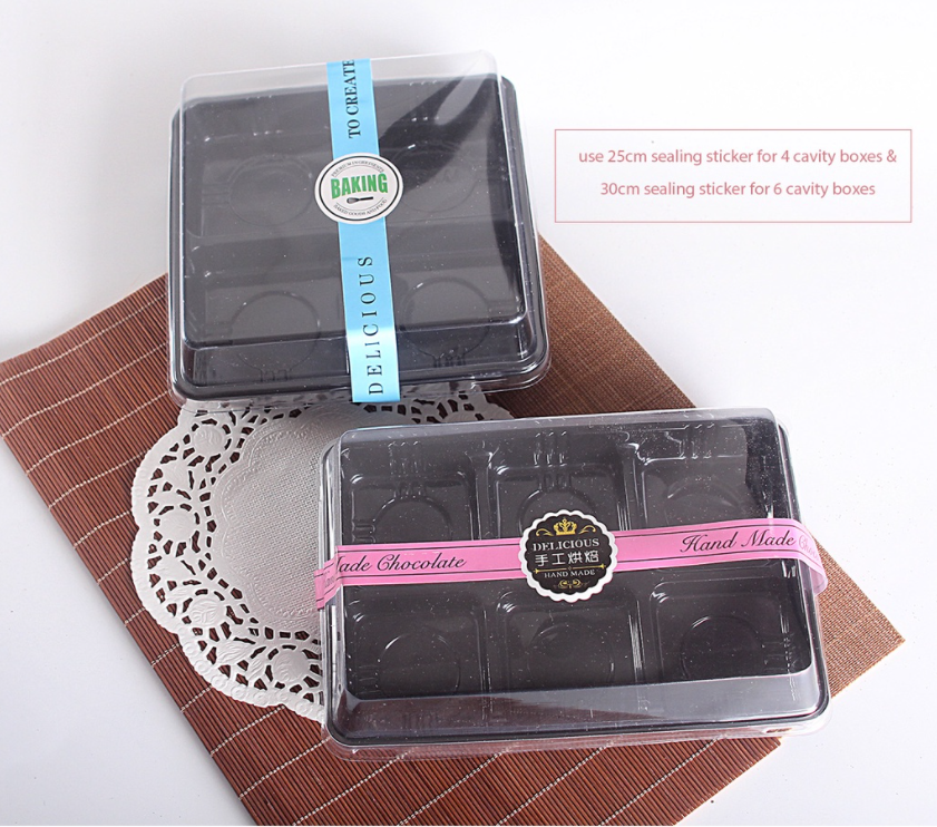 🇸🇬(10pcs) mini tart tray mooncake box cake brownie box disposable food tray 4 compartment packaging box fruit tart box