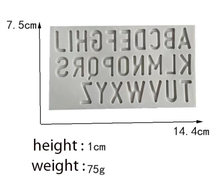 Alphabet mould number mold numeric fondant cake decorating mould clay art mold english letters