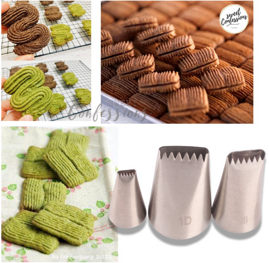 3pcs Basket weave piping tips set buttercream nozzle cake decorating 1D 2B 47 piping tip