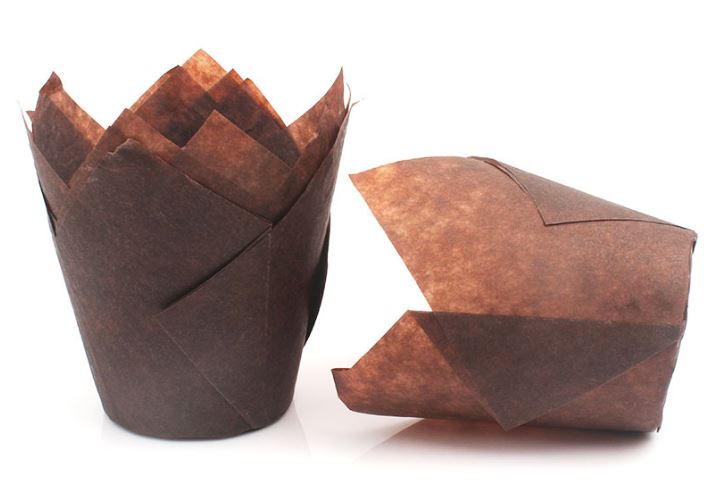 50pcs rustic muffin cupcake liner newspaper brown print liners baking cup cups