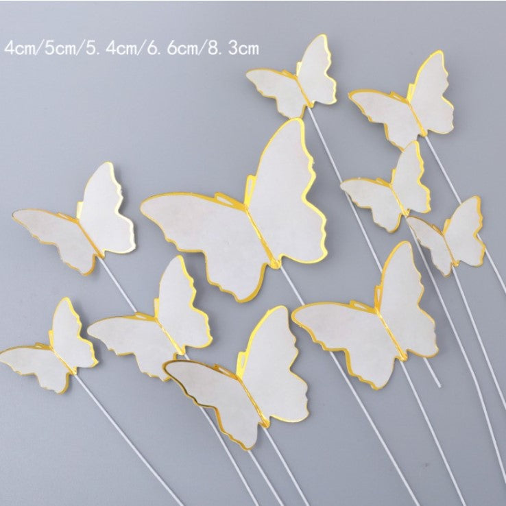 🔥Butterfly topper cake decorating toppers pink purple white butterflies
