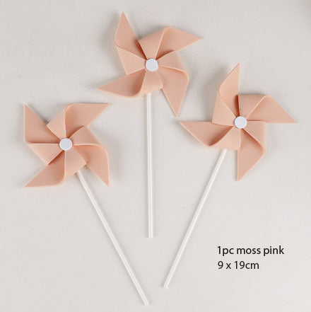 Windmill cake topper pinwheel baby cake decorating tool children cake